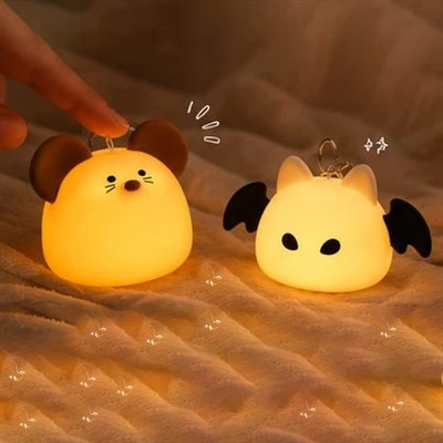 Ensemble de veilleuses en silicone chauve-souris et souris